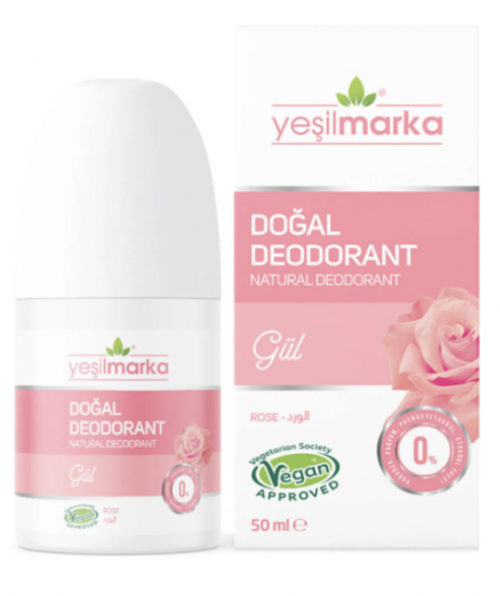 YEŞİLMARKA NATURAL 50 ML ROLL-ON DEO. ROSE*24