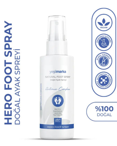 YEŞİLMARKA NATURAL 100 ML HERO FOOT SPRAY*66