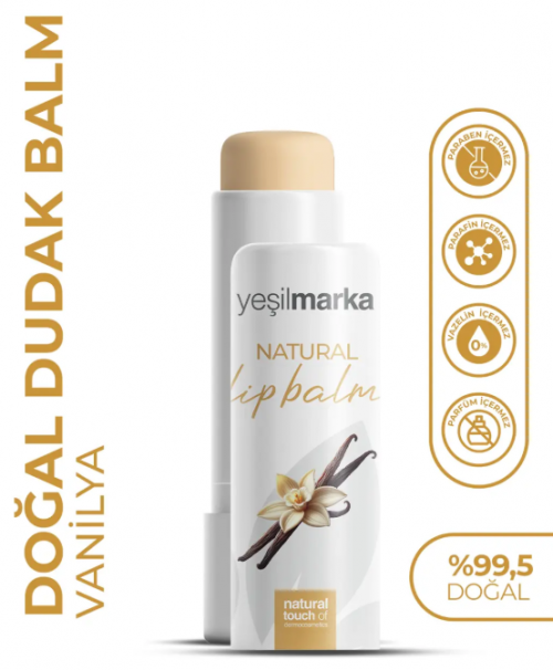 YEŞİLMARKA NATURAL 5 GR LIP BALM WITH VANILLA*24