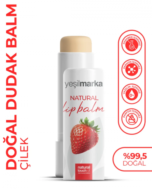 YEŞİLMARKA NATURAL 5 GR LIP BALM STRAWBERRY*24