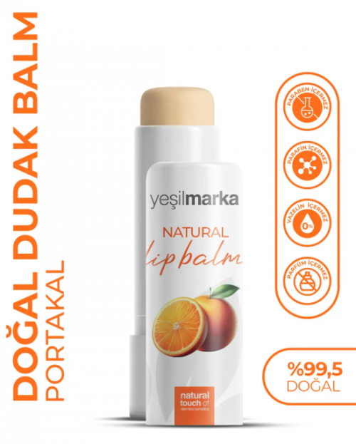 YEŞİLMARKA NATURAL 5 GR LIP BALM ORANGE SCENTED*24