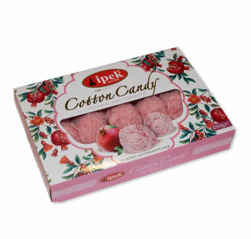 İPEK Pishmaniye (Turkish Cotton Candy) 250g Cup, Pomegranate Flavored*15