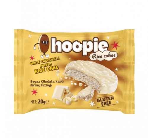 HOOPIE 20 GR WHITE CHOCOLATE COATED RICE CRUPKS*24