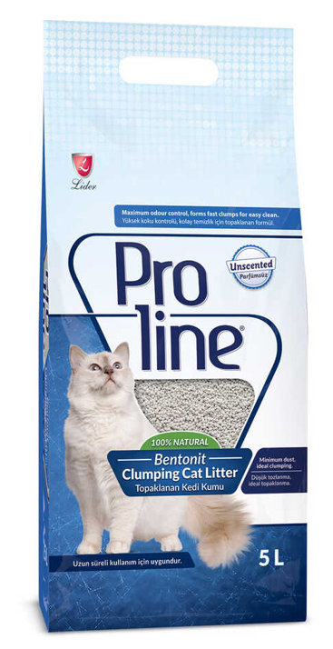 PROLINE CAT LITTER 5 LT BENTONITE (UNSCENTED)*1