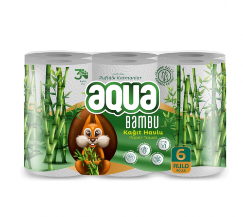 AQUA BAMBOO 6-Piece Towel Set (Pack of 4)