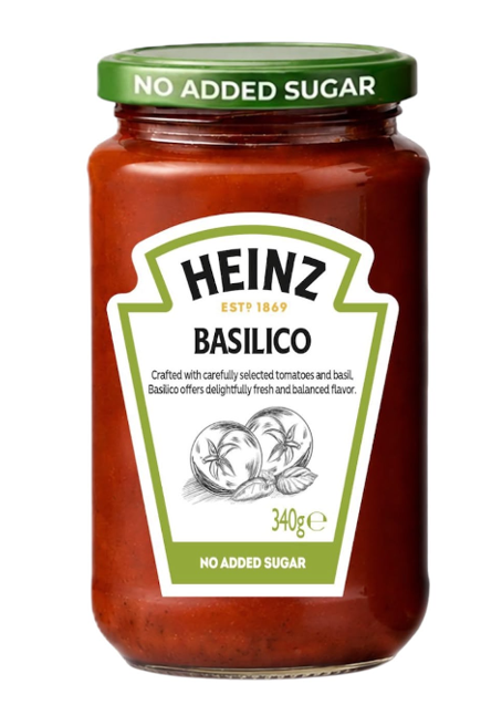 HEINZ 340 GR BASILICO PASTA SAUCE GLASS*12