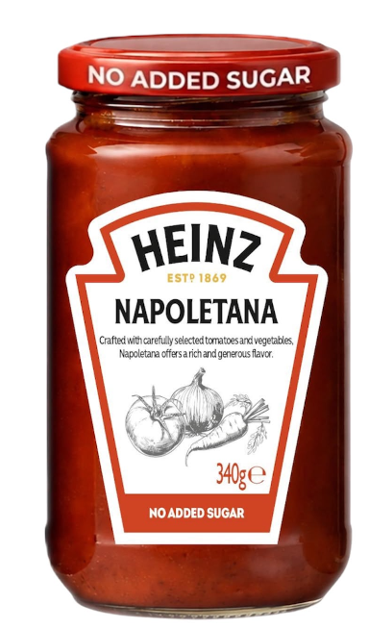 HEINZ 340g Neapolitan Pasta Sauce (Glass Jar) - Pack of 12