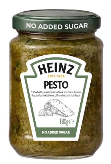 HEINZ 180 GR PESTO PASTA SAUCE GLASS*12