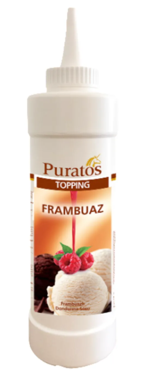 PURATOS (4112276) TOPPING RASPBERRY ICE CREAM SAUCE 1 KG*9
