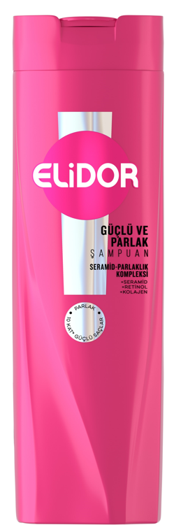 ELIDOR 400 ml Shampoo – Strong, Shiny Hair (Pink) – Pack of 6
