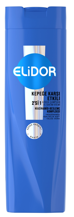 ELIDOR 400 ml 2-in-1 Anti-Dandruff Shampoo (Blue) *6