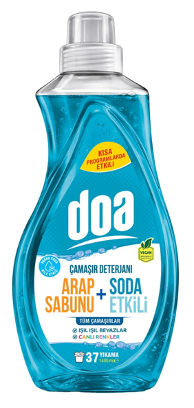 DOA Laundry Detergent (Castile Soap + Soda Effect) 1480 ml x 9