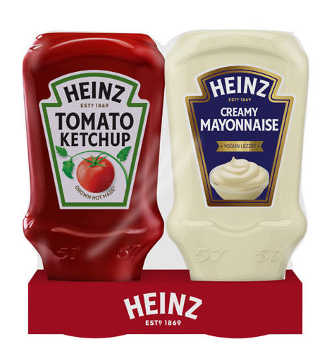 HEINZ KETCHUP 375g & MAYONNAISE 330g (Pack of 8)