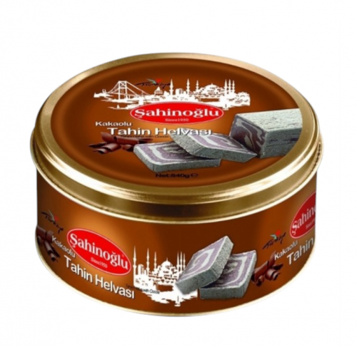 ŞAHİNOĞLU Cocoa Halva 840g Tin (Pack of 6)