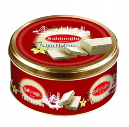 ŞAHİNOĞLU Plain Halva 840g Tin (Pack of 6)