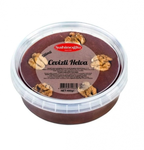 ŞAHİNOĞLU HALVA 400G WITH WALNUTS (PLASTIC TUB) - PACK OF 10