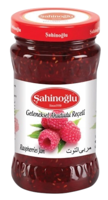 ŞAHİNOĞLU Raspberry Jam (380g Glass Jar) - Pack of 12