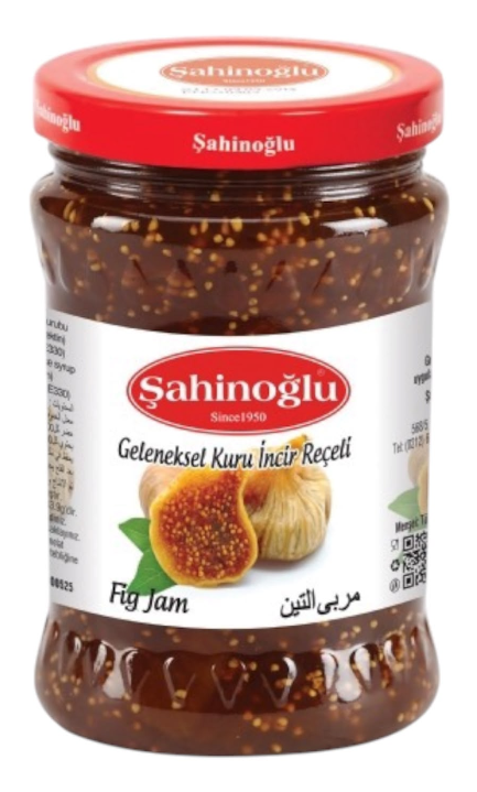ŞAHİNOĞLU Fig Jam, 1500g Glass Jar (Pack of 4)