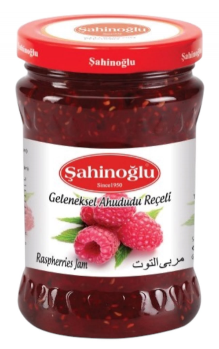 ŞAHİNOĞLU Raspberry Jam (1500g Glass Jar) - Pack of 4