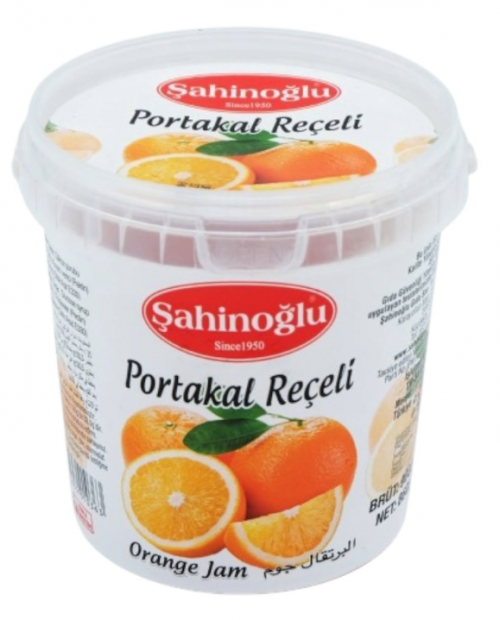 ŞAHİNOĞLU Orange Jam 900g (Plastic Jar) - Pack of 6