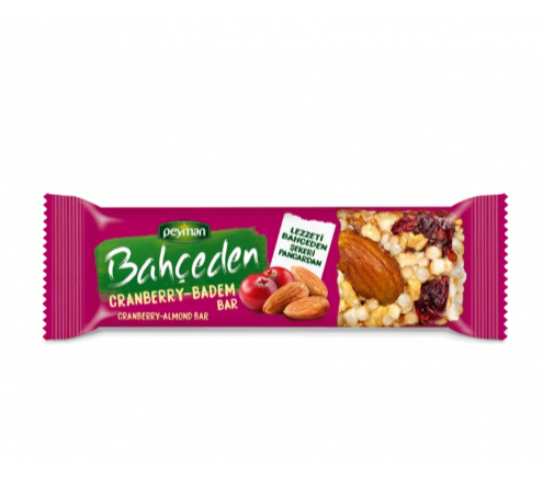 PEYMAN BAHÇEDEN 30G ALMOND & CRANBERRY BAR * 10
