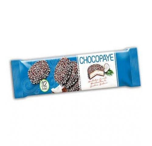 ŞİMŞEK CHOCOPAYE MARSHMALLOW AND COCONUT BISCUIT WITH MILK COCOA COATING 216 G * 12