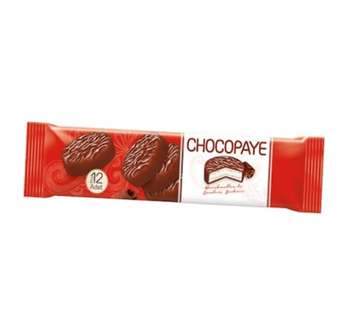 ŞİMŞEK CHOCOPAYE MARSHMALLOW BISCUIT WITH MILK-COCOA COATING 216 G * 12
