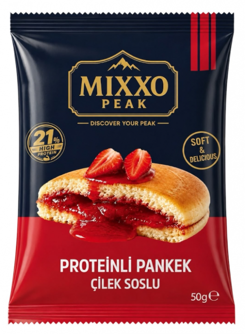 MIXXO 50 G PANCAKE WITH STRAWBERRY SAUCE * 10