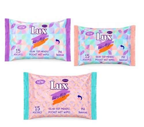 LUX WET POCKET TISSUES 15-PACK * 36
