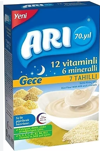 ARIMAMA BABY FOOD 200 GR 7-GRAIN RICE NIGHT*12