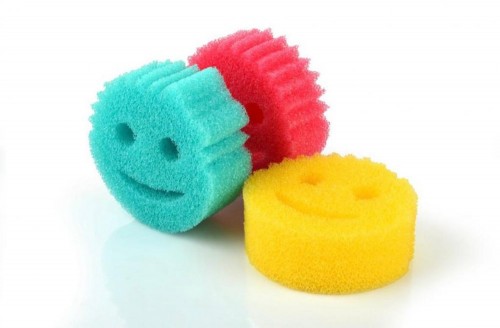 STEPY HOBBY SCRUBBING SPONGE SMILE FACE SINGLE*12