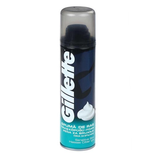 GILLETTE SHAVING FOAM 200 ML SENSITIVE * 6