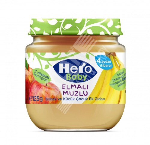 HERO BABY (5561-02) 125 G JAR OF APPLES WITH BANANAS *12