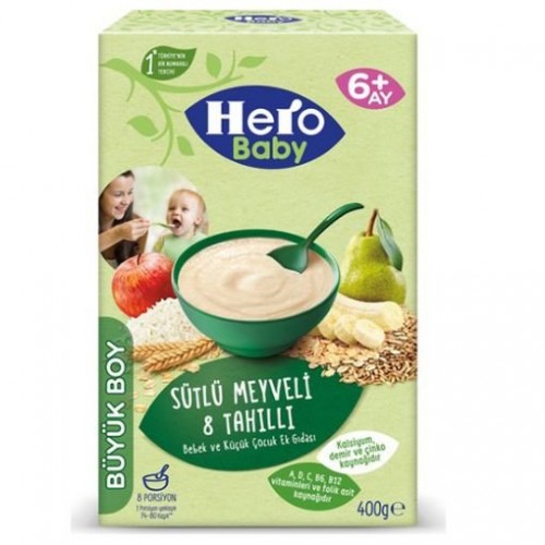 HERO BABY 400 GR (5992-04) SÜTLÜ 8 TAHIL MEYVELİ*6