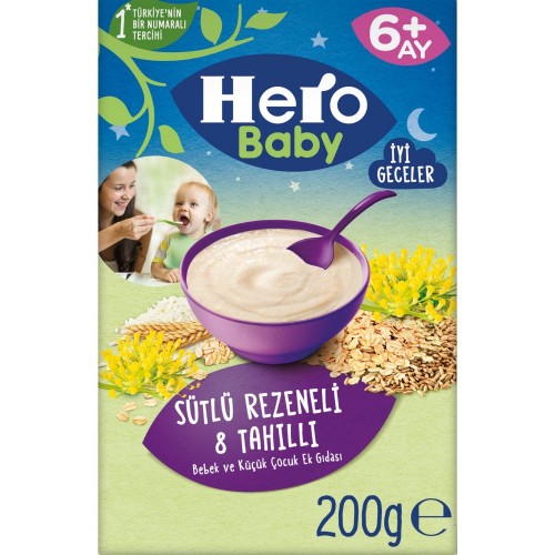 ÜLKER HERO BABY 200 GR (5991-07) 8 GRAIN FENNEL WITH MILK*12