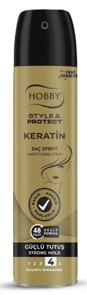 HOBBY HAIR SPRAY 250 ML KERATIN*12