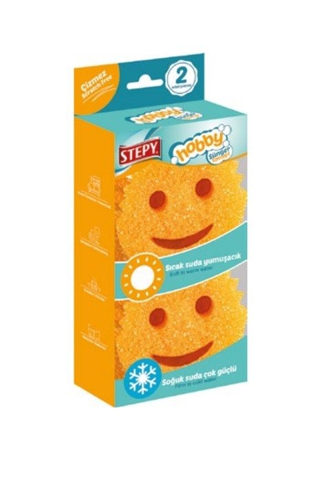 STEPY HOBBY SPONGE SMILE FACE 2 PCS*12