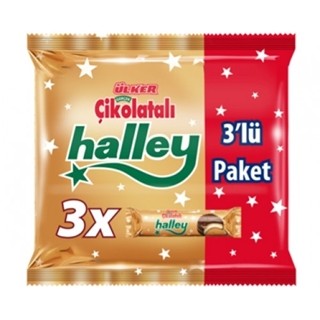 ÜLKER HALLEY 3LÜ 66GR ATIŞTIRMALIK*18