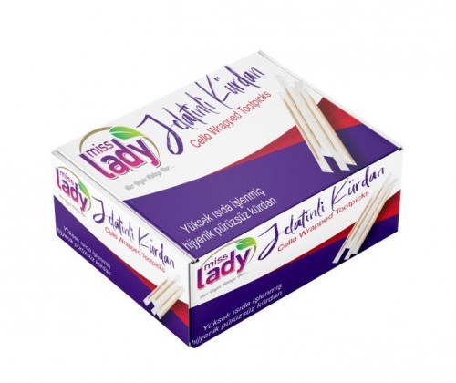 MISS LADY TOOTHPICKS WITH GELATIN IN BOX 450-460 PIECES*50