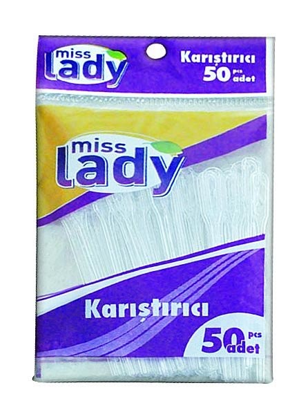 MISS LADY 50-PIECE PLASTIC TEA MIXER*50