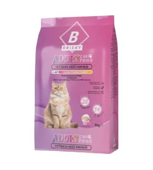BRISKY 1 KG DRY FOOD CAT ADULT WITH CHICKEN MEAT*12