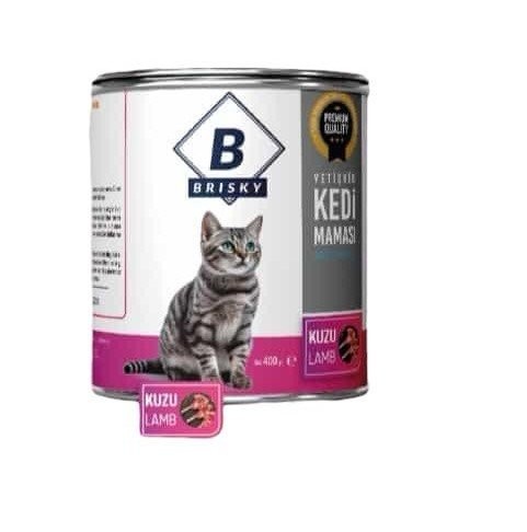 BRISKY 400 GR CANNED ADULT CAT FOOD WITH LAMB MEAT *12