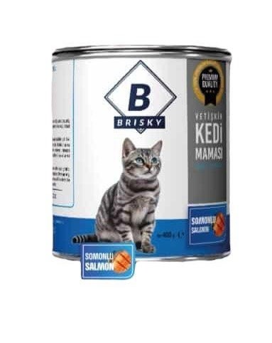 BRISKY 400 GR KONSERVE KEDİ YETİŞKİN SOMON ETLİ*12