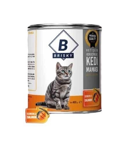 BRISKY 400 GR CANNED CAT ADULT SALMON*12