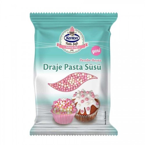 KENTON PASTA SÜSÜ DRAJE 45 GR PEMBE BEYAZ*24