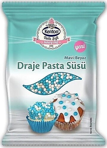 KENTON PASTA SÜSÜ DRAJE 45 GR MAVİ BEYAZ*24