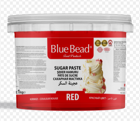 BLUE BEAD 1 KG RED SUGAR DOUGH*12