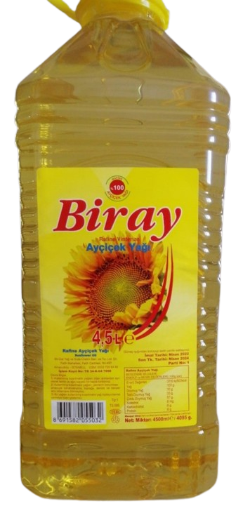 BİRAY SUNFLOWER OIL PET 4,5LT * 4