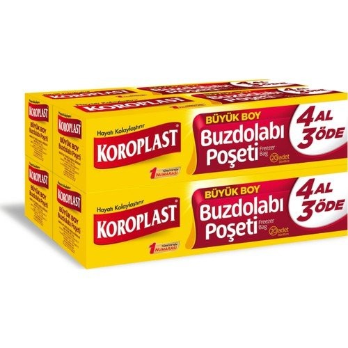 KOROPLAST BUZDOLABI POŞET 4 AL 3 ÖDE BÜYÜK 20 LI*24