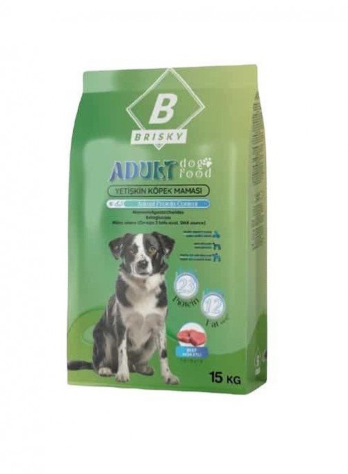 BRISKY 15 KG DRY FOOD DOG ADULT BEEF*1